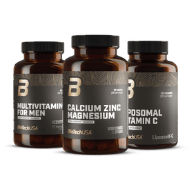 Multivitamin For Men + Calcium Zinc Magnesium + Liposomal Vitamin C from organic sources - BioTechUSA Hungary