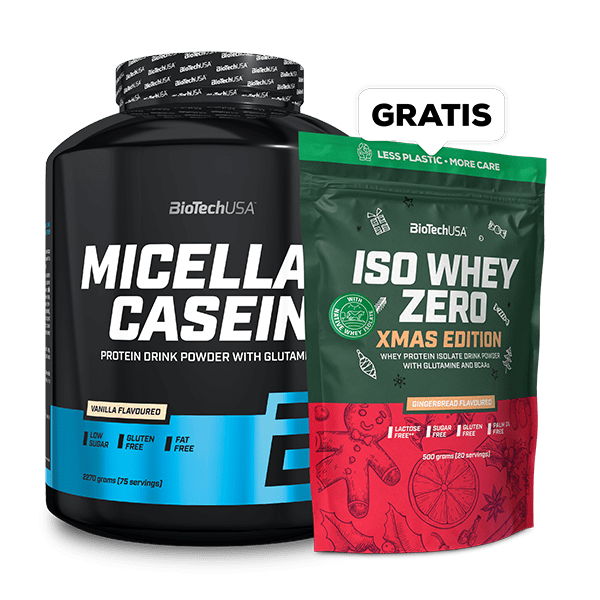 Micellar Casein 2270 g + Iso Whey Weihnachtsgeschmack Gratis