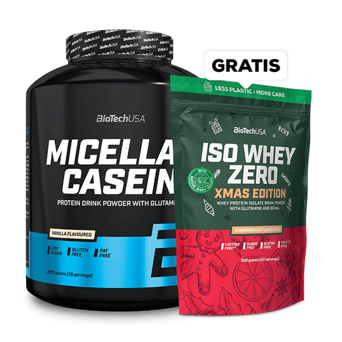 Micellar Casein 2270 g + Iso Whey Weihnachtsgeschmack Gratis